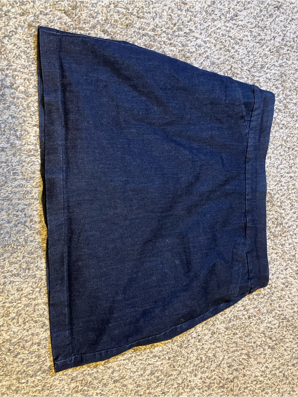 Navy Denim Mini Skirt- the effortless stretch skirt size 12 NWOT